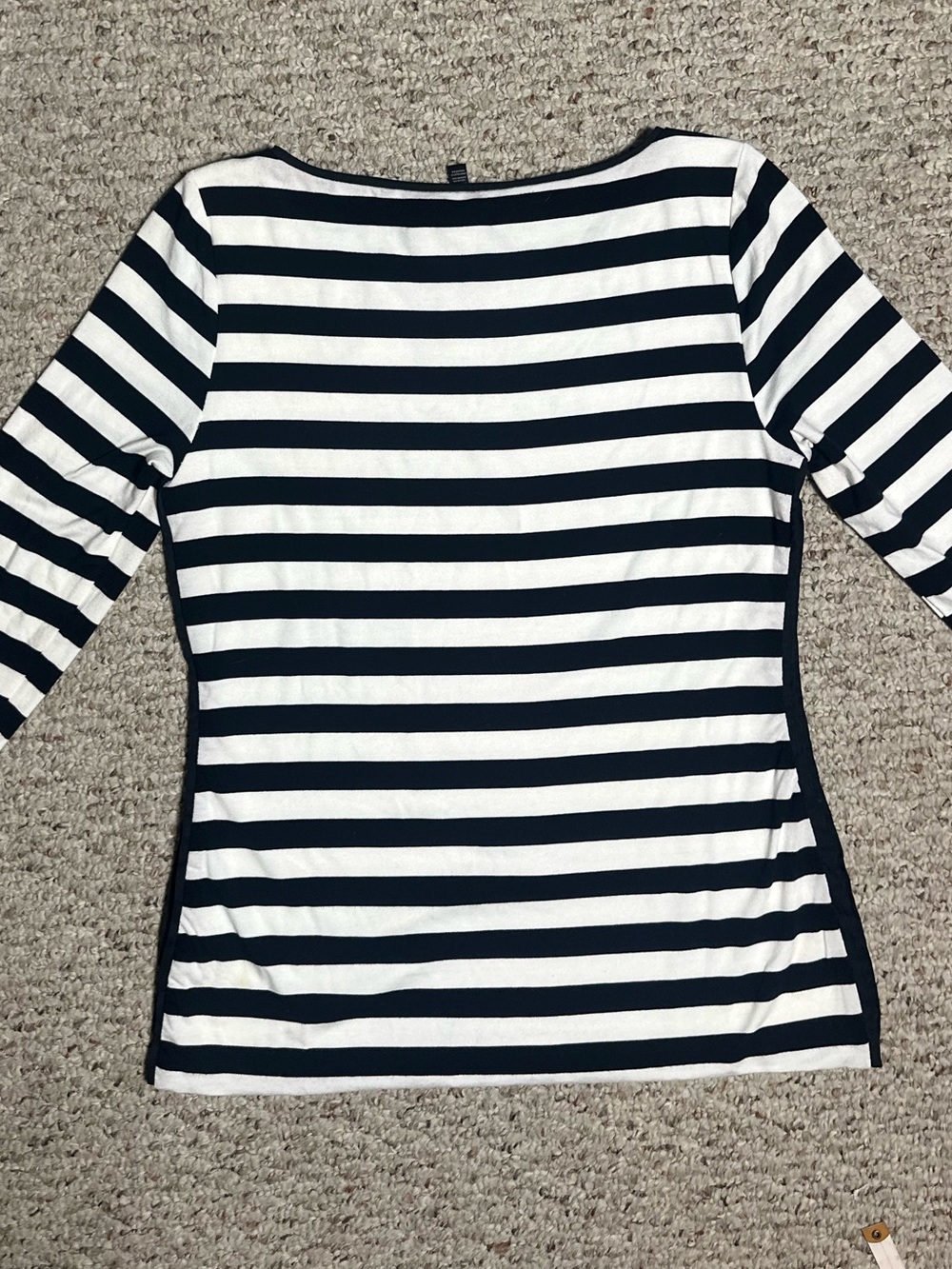 White House Black Market Top Black & White Stripes Size Small - Picture 2 of 5